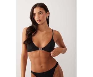 Calvin Klein - Reggiseno a triangolo sfoderato nero con logo in rilievo XL