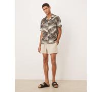 Calvin Klein - Resort - Camicia a maniche corte con bottoni e stampa di palme-Verde 48