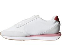 Calvin Klein Retro Runner Lace Up Nylon MG Yw0Yw01990, Basso Top Donna, White (Bright White/Dusty Rose/Gum), 38 EU