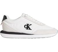 Calvin Klein Retro Runner Lace Up Nylon MG Yw0Yw01990, Basso Top Donna, White (Bright White/Black), 40 EU