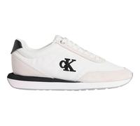 Calvin Klein Retro Runner Lace Up Nylon MG Yw0Yw01990, Basso Top Donna, White (Bright White/Black), 40 EU