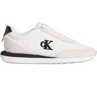 Calvin Klein Retro Runner Lace Up Nylon MG Yw0Yw01990, Basso Top Donna, White (Bright White/Black), 41 EU