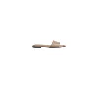 Calvin Klein Donna Sandali Round Flat in Pelle, Avorio (Desert Taupe), 36