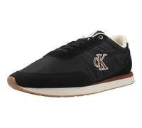 Calvin Klein Runner retrò da Uomo Ess Mix Mat Ym0Ym01361 Low Top, Nero (Nero/Anacardio Chiaro), 10