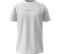 Calvin Klein S/S Crew Neck 000nm2748e Top da Notte, White (Classic White w/Blue Descent Logo), L Uomo