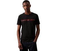 Calvin Klein Uomo T-Shirt Maniche Corte Core Institutional Logo Slim Tee Scollo Rotondo, Nero (CK Black/Salsa), XL