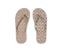 Calvin Klein Women's Sarminya Flip Flop, Natural Multi, 8