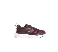 Calvin Klein Scarpe da Tennis da Uomo retrò Basse con Pizzo Auth SNK Ym0ym01103, Cioccolato Amaro Rosso Bianco, 43 1/3 EU