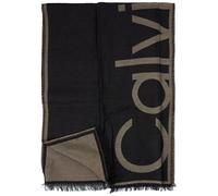 Calvin Klein Sciarpa da donna oversize con logo Lw Jacquard Stola Lv04f8066g (confezione da 1), Nero (nero/tortora deserto), taglia unica
