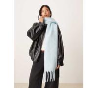 Calvin Klein - Sciarpa spazzolata con emblema stampato blu glaciale One Size