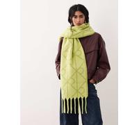 Calvin Klein - Sciarpa spazzolata con emblema stampato verde lime One Size