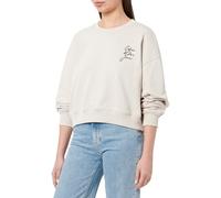 Calvin Klein Script Institutionaj20J224743 Felpa Pullover, Moonbeam, L Donna