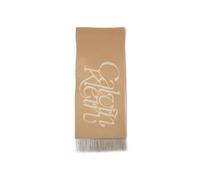 Calvin Klein Scripted Logo Brushed Scarf Lily White/tan Taglia: OS | Sciarpe Outlet | Uomo | Bianco