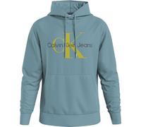Calvin Klein Seasonal Monologo Regular Hoodie J30J320805, Felpe con Cappuccio, Uomo, Blu (Goblin Blue), XL
