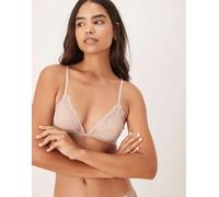 Calvin Klein - Sensual Stretch - Reggiseno a triangolo sfoderato in pizzo beige-Neutro XL