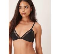 Calvin Klein - Sensual Stretch - Reggiseno a triangolo sfoderato in pizzo nero XL