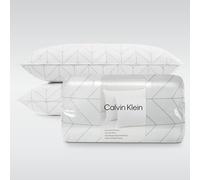 Calvin Klein Set di 2 cuscini per letto king size con stampa a spina di pesce, 50,8 x 91,4 cm, per dormire, bianco 2 pezzi
