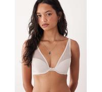 Calvin Klein - Shapewear - Reggiseno push-up scollo profondo in rete grigio-Bianco 2C