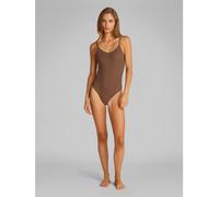 Calvin Klein - Shapewear - Sculpted - Stay Put Mesh - Body modellante taglio perizoma marrone XXL