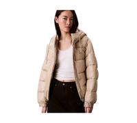 Calvin Klein Donna Piumino Shine con Cappuccio, Avorio (Island Fossil), M