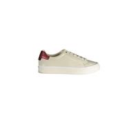 Calvin Klein, ,Shoes ,Donna ,Beige ,36 EU Beige Platform Sneakers Lace-Up Design