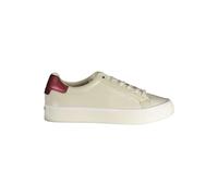 Calvin Klein, ,Shoes ,Donna ,Beige ,41 EU Beige Platform Sneakers Lace-Up Design
