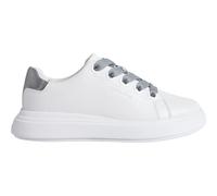 Calvin Klein, ,Shoes ,Donna ,Bianco ,39 EU Smooth Leather Sneakers