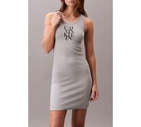 Calvin Klein Sl Cotton 1x1 Rib Tank Dress Heroic Grey Heather Taglia: XL | Abiti Mini Outlet | Donna | Grigio