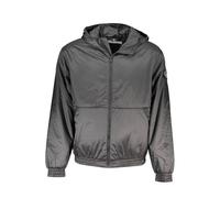 Calvin Klein Sleek Black Hooded Jacket with Contrast Detail - XL