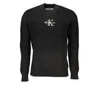 Calvin Klein Sleek Cotton Crew Neck Sweater with Contrast Details - XL