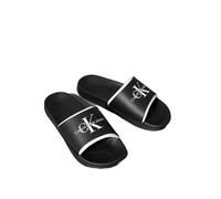 Calvin Klein Slide Monogram TPU Ym0Ym00361, Diapositive Uomo, Black (Black/Bright White), 43 EU