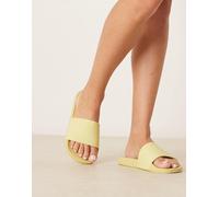 Calvin Klein - Sliders gialle con monogramma-Giallo 38