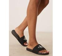 Calvin Klein - Sliders nere con monogramma-Nero 36