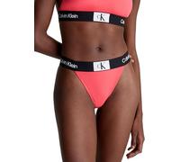 Calvin Klein Slip Bikini Donna Cheeky High Rise Bikini con Fascia con Logo, Rosa (Calypso Coral), XS