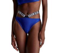Calvin Klein Slip Bikini Donna High Leg a Costine, Blu (Midnight Lagoon), XL