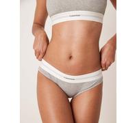 Calvin Klein - Slip bikini grigi a coste in modal-Grigio M