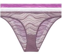 Calvin Klein Slip Bikini Modellanti Donna Confezione da 3 con Pizzo, Multicolore (Dahlia/Vintage Violet/White), XL