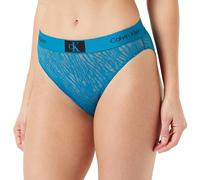 Calvin Klein Slip Bikini Modellanti Donna High Waist con Pizzo, Turchese (Ocean Depths), M