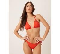 Calvin Klein Donna Slip Bikini Allacciatura Laterale String Side Tie con Etichetta con Logo, Rosso (Flaming Chili), M
