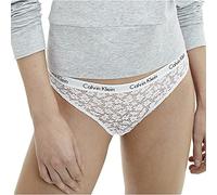 Calvin Klein Slip Brasiliana Donna con Pizzo, Bianco (White), XS