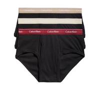 Calvin Klein Slip da uomo Cotton Classics 3-Pack, Corpi Neri W/Tuffet, Tappeto Rosso, Tapioca Wbs, XX-Large