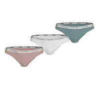 Calvin Klein Slip Donna CK Confezione 3 Capi Mutande Elastico a Vista Cotone Elasticizzato Articolo QD5207E