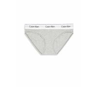 Calvin Klein Donna Slip Taglio Bikini con Fascia con Logo, Grigio (Grey Heather), S