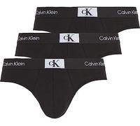 Calvin Klein Slip Hipster Confezione da 3 Uomo Cotone Elasticizzato, Nero (Black/Black/Black), M