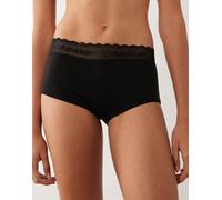 Calvin Klein - Slip stile boxer in pizzo e cotone neri-Nero L