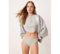 Calvin Klein - Slip stile tanga sgambati verde chiaro-Bianco L