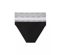 Calvin Klein Slip Taglio Bikini Donna Confezione da 3 Cotone Elasticizzato, Multicolore (Black/White/Grey Heather), 3XL