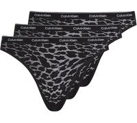 Calvin Klein Slip Taglio Bikini Donna Confezione da 3 Low-Rise Intimo, Nero (Black/Black/Black), XL