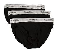 Calvin Klein Slip Uomo CK Confezione 3pezzi Elastico a Vista Cotone Elasticizzato tripack Mutande Articolo NB2379A Hip Brief 3P, 001 Black/Black/Black, M