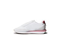 Calvin Klein Retro Runner Lace Up Nylon MG Yw0Yw01990, Basso Top Donna, White (Bright White/Dusty Rose/Gum), 38 EU